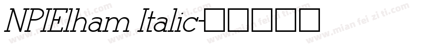 NPIElham Italic字体转换